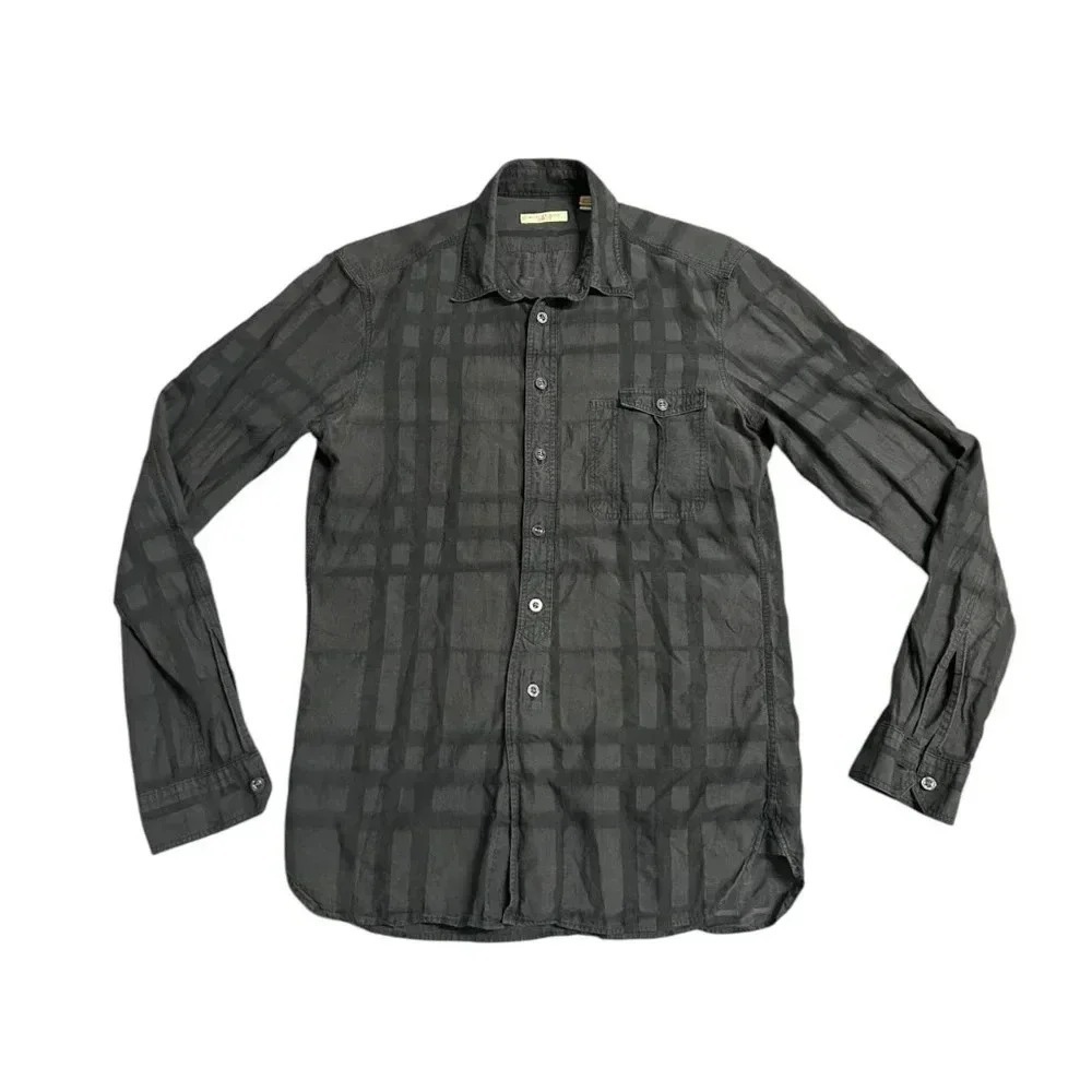 Burberry Button Down Grey  Shirt Size Small